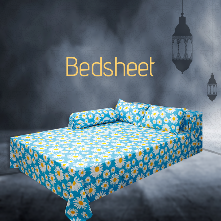 Single size bedsheet with two pillow covers - FZH-18